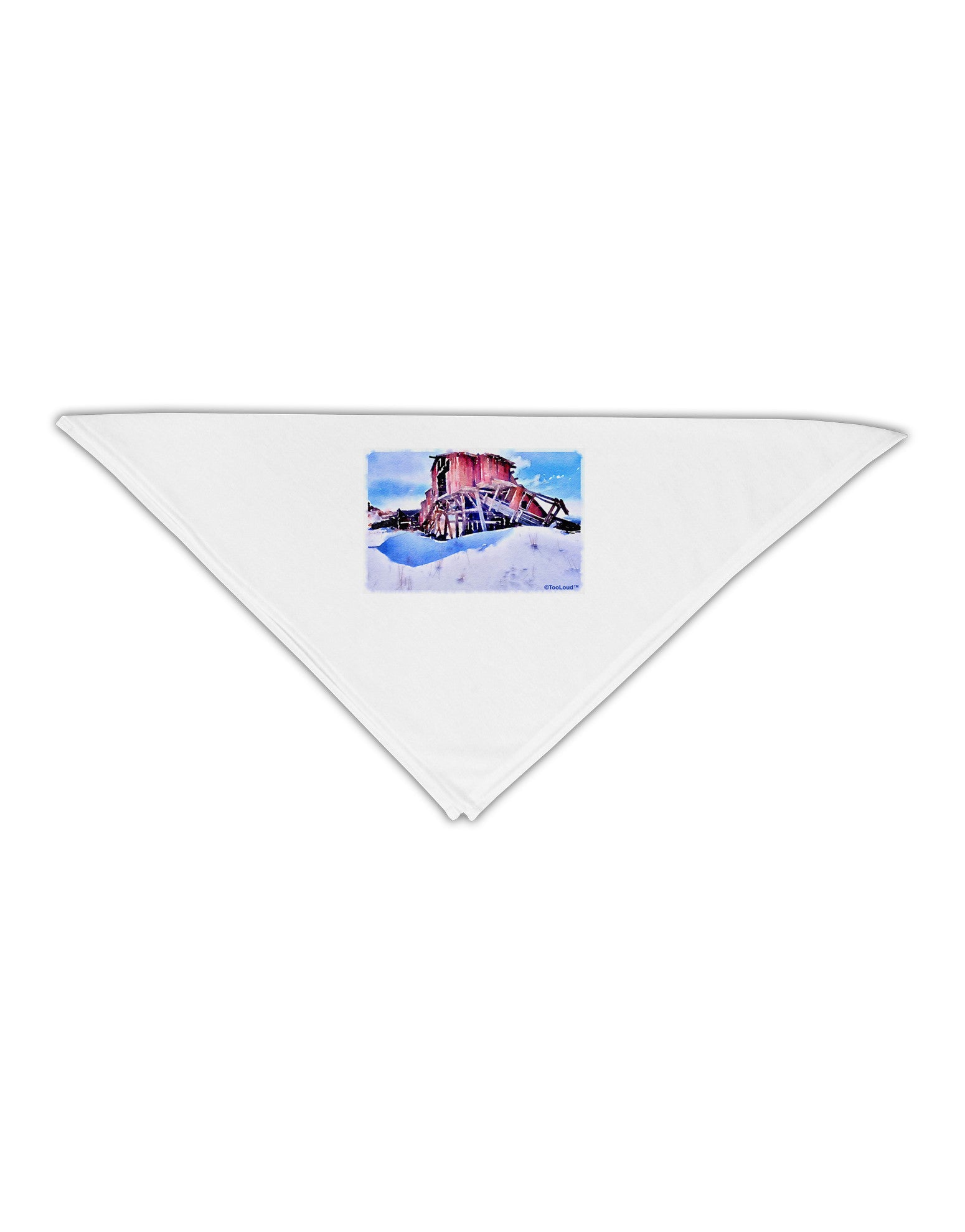TooLoud Victor Mines Colorado Watercolor Adult 19" Square Bandana-Square Bandanas-TooLoud-White-One-Size-Adult-Davson Sales