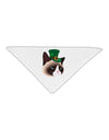 Leprechaun Disgruntled Cat Adult 19&#x22; Square Bandana-Square Bandanas-TooLoud-White-One-Size-Adult-Davson Sales