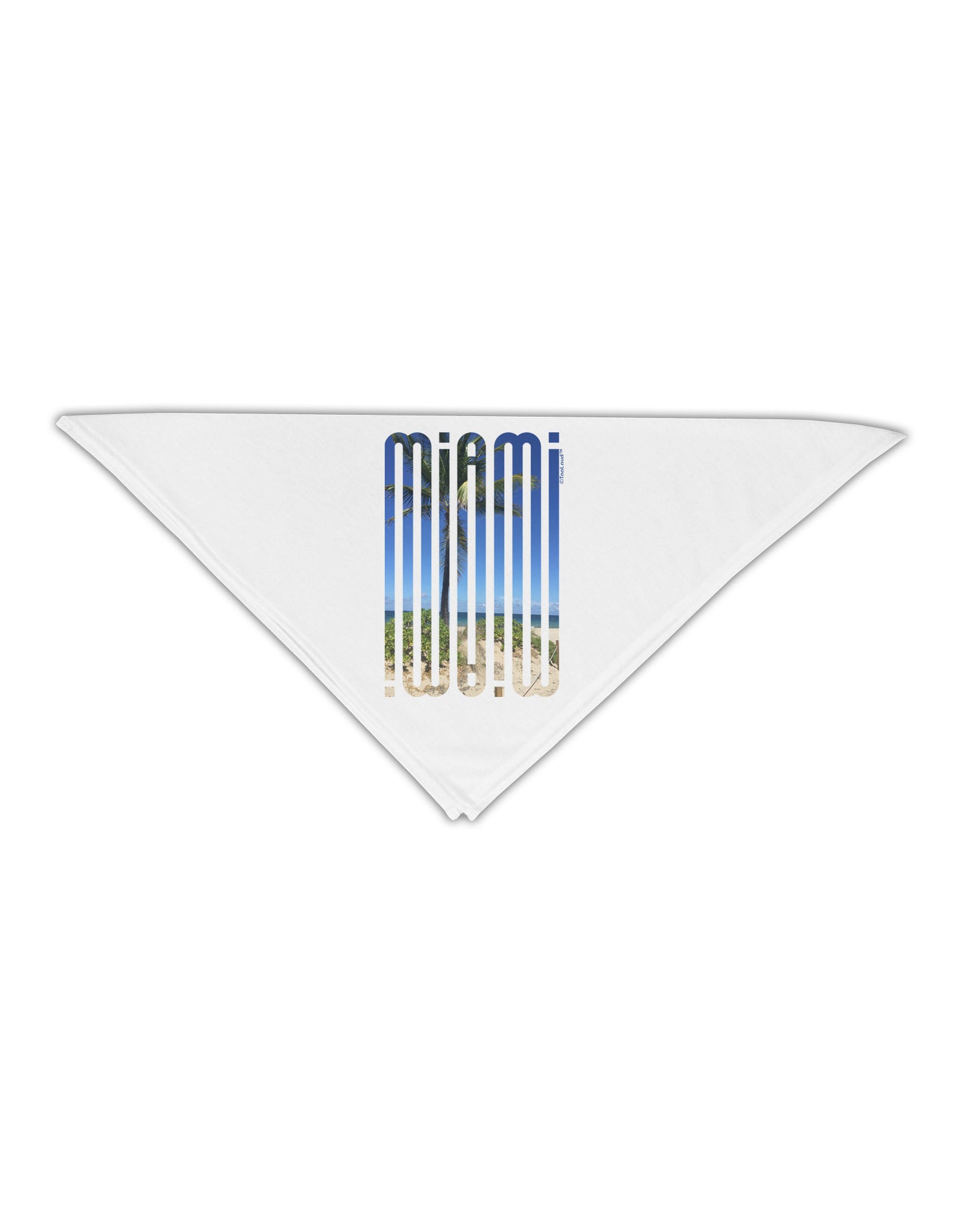 Miami Beach View Mirage Adult 19" Square Bandana-Square Bandanas-TooLoud-White-One-Size-Adult-Davson Sales