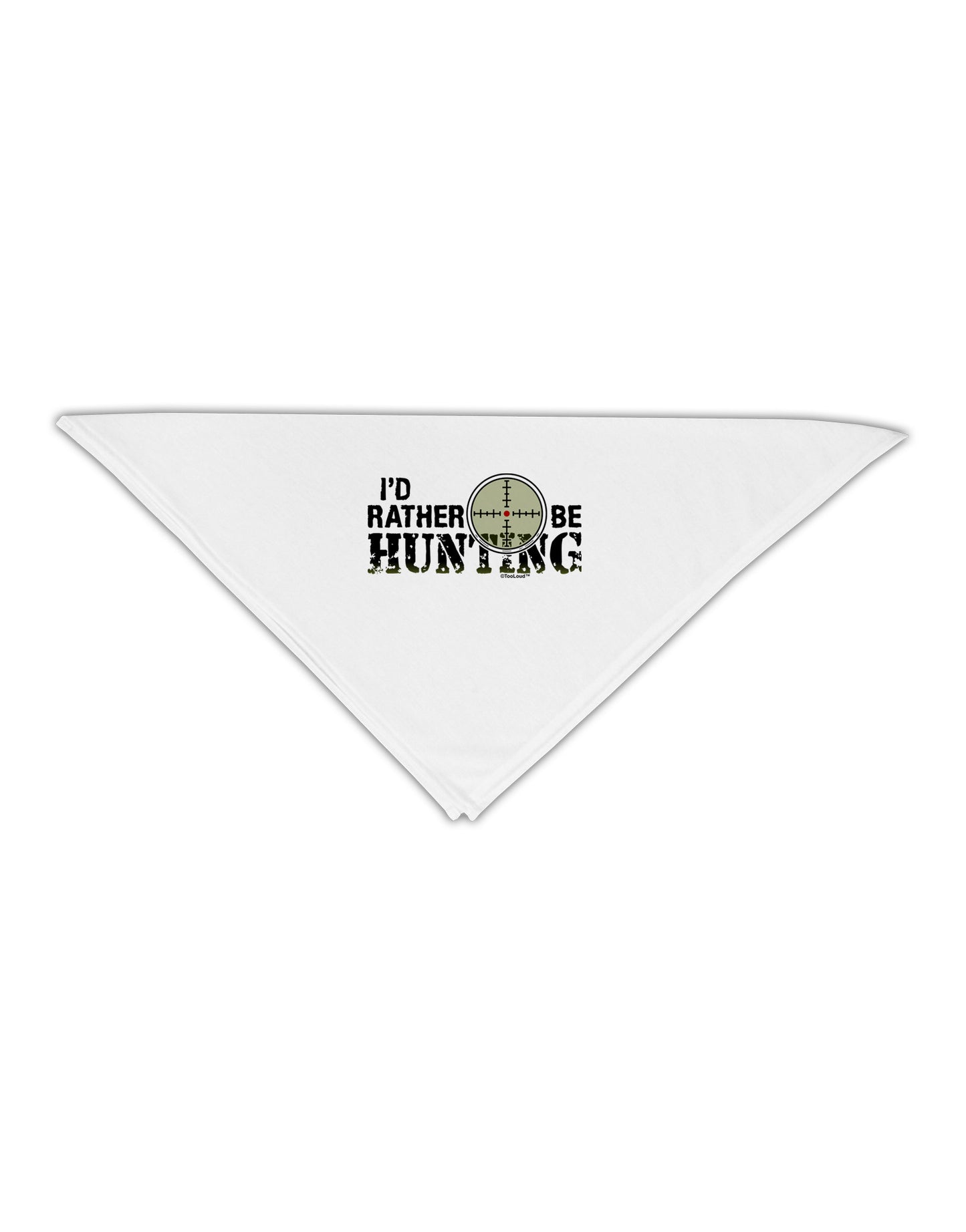 I'd Rather Be Hunting Adult 19&#x22; Square Bandana-Square Bandanas-TooLoud-White-One-Size-Adult-Davson Sales