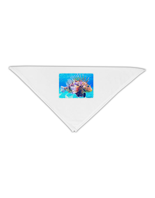 Lionfish in Watercolor Adult 19&#x22; Square Bandana by-Square Bandanas-TooLoud-White-One-Size-Adult-Davson Sales