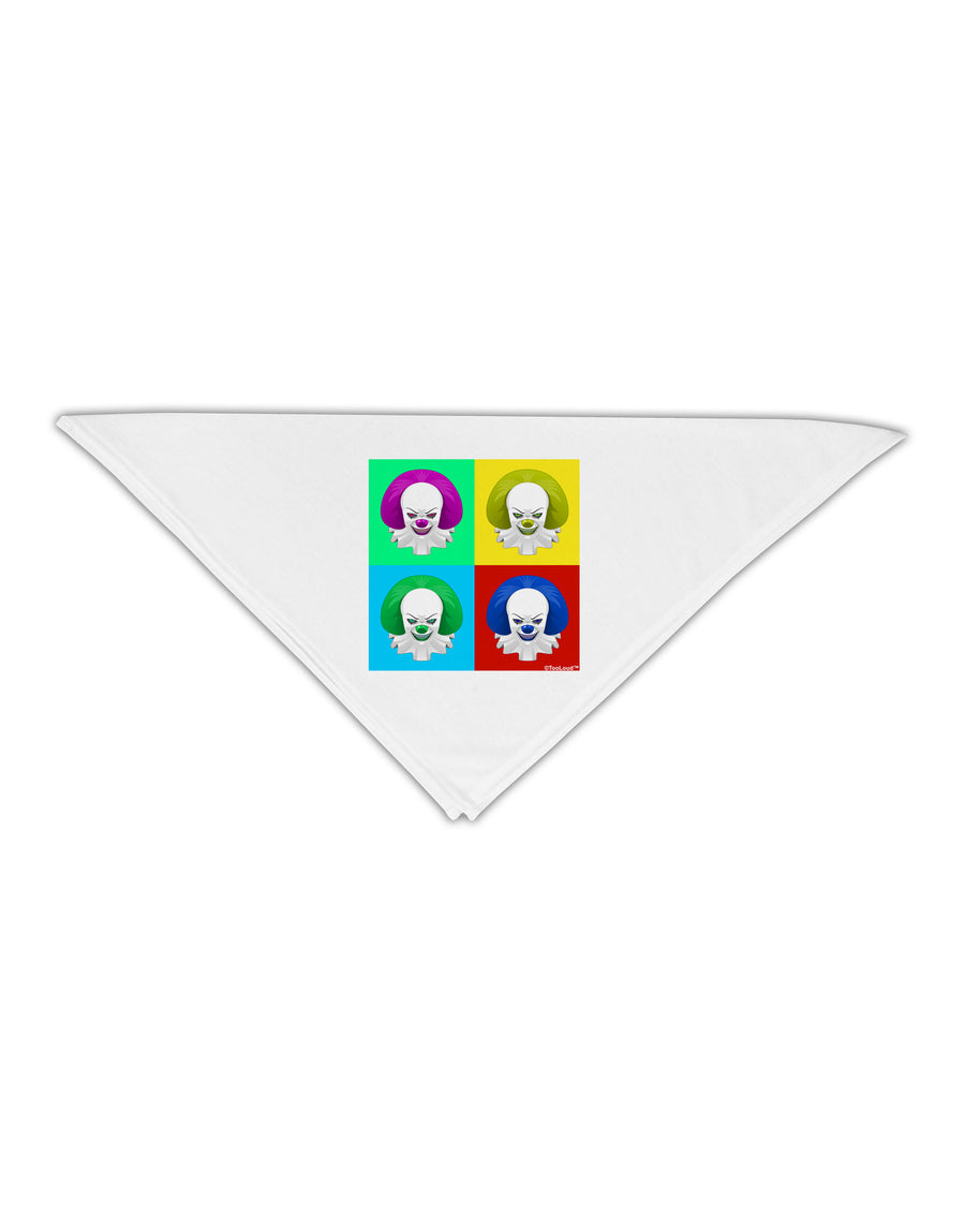 Clown Face Pop Art 2 Adult 19&#x22; Square Bandana-Square Bandanas-TooLoud-White-One-Size-Adult-Davson Sales