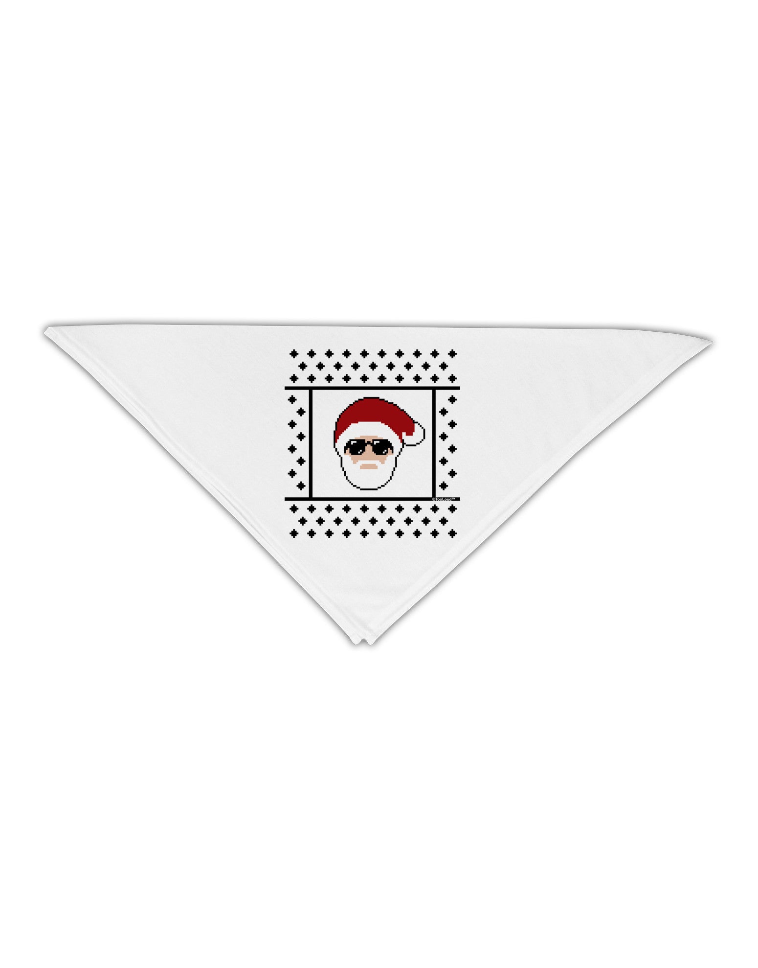 Cool Santa Christmas Sweater Adult 19&#x22; Square Bandana-Square Bandanas-TooLoud-White-One-Size-Adult-Davson Sales