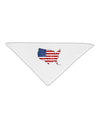 United States Cutout - American Flag Distressed Adult 19&#x22; Square Bandana by TooLoud-Square Bandanas-TooLoud-White-One-Size-Adult-Davson Sales