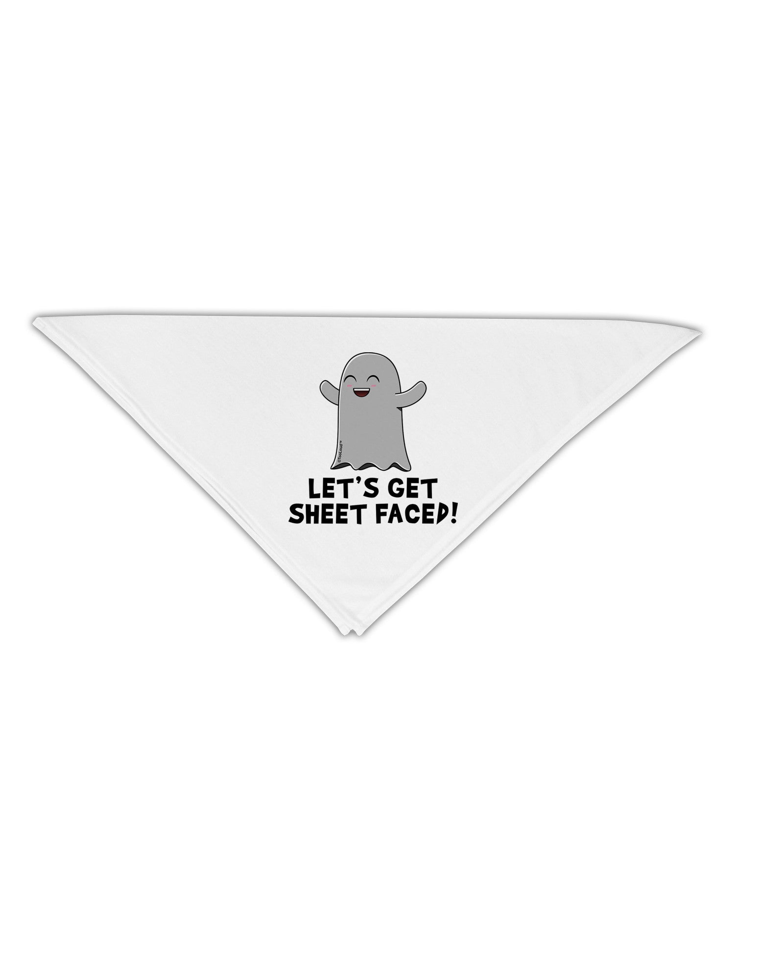 Let's Get Sheet Faced Adult 19&#x22; Square Bandana by TooLoud-Square Bandanas-TooLoud-White-One-Size-Adult-Davson Sales
