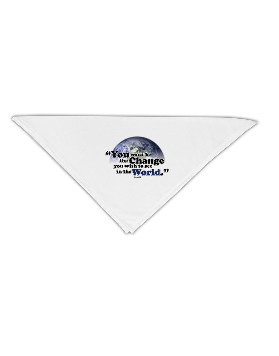 Change In The World Gandhi Adult 19&#x22; Square Bandana-Square Bandanas-TooLoud-White-One-Size-Adult-Davson Sales