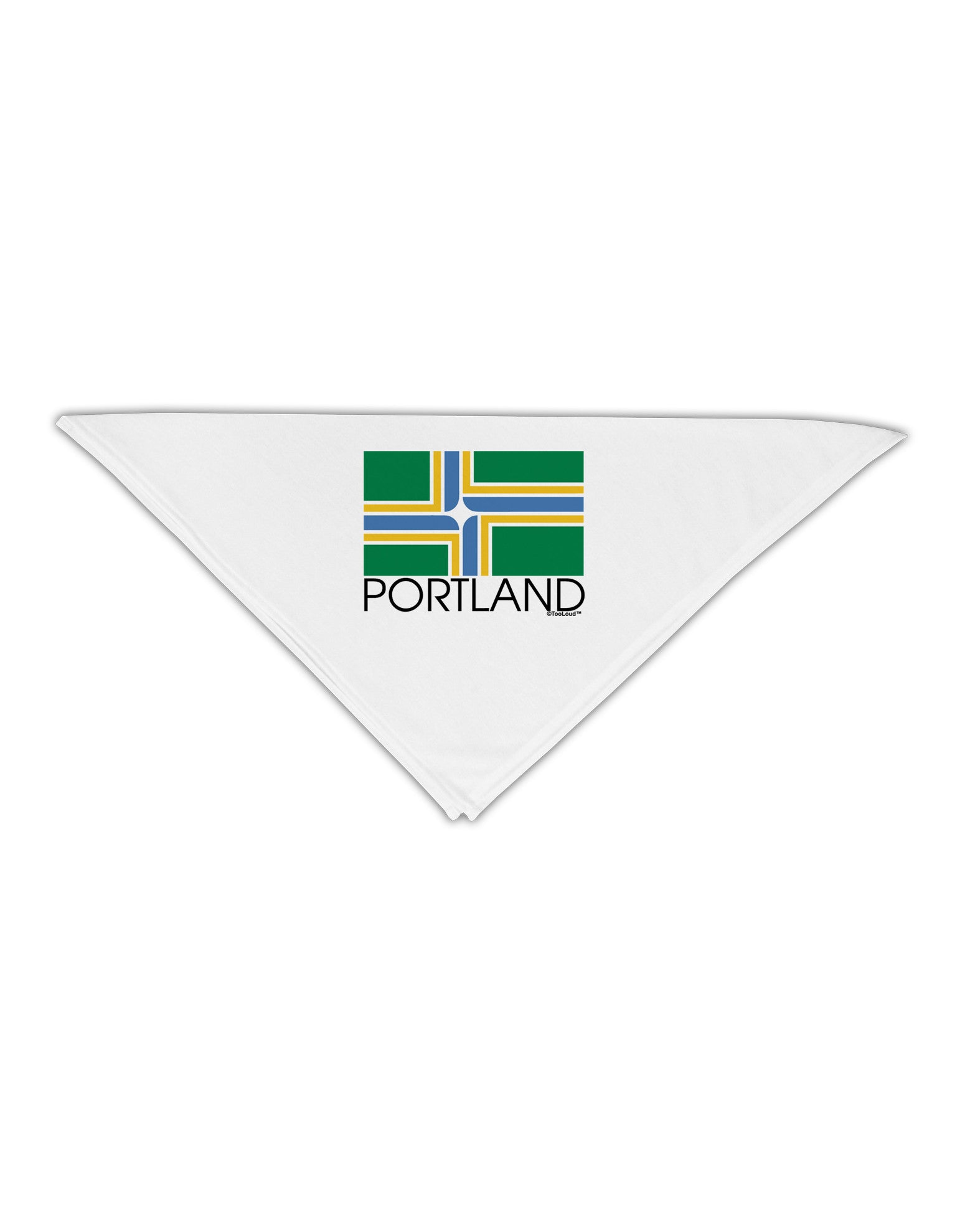 Portland Oregon Flag Text Adult 19" Square Bandana-Square Bandanas-TooLoud-White-One-Size-Adult-Davson Sales