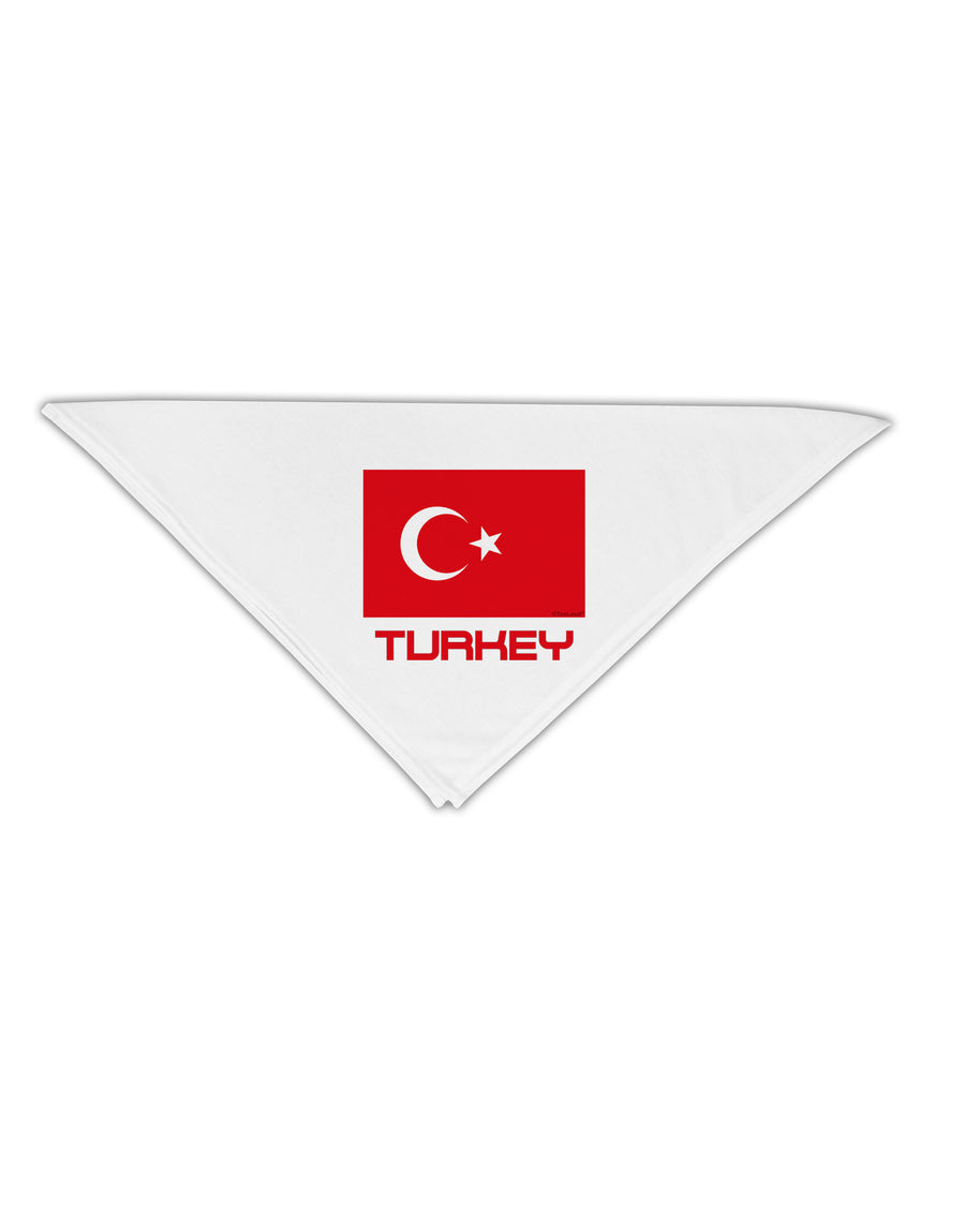Turkey Flag with Text Adult 19&#x22; Square Bandana by TooLoud-Square Bandanas-TooLoud-White-One-Size-Adult-Davson Sales