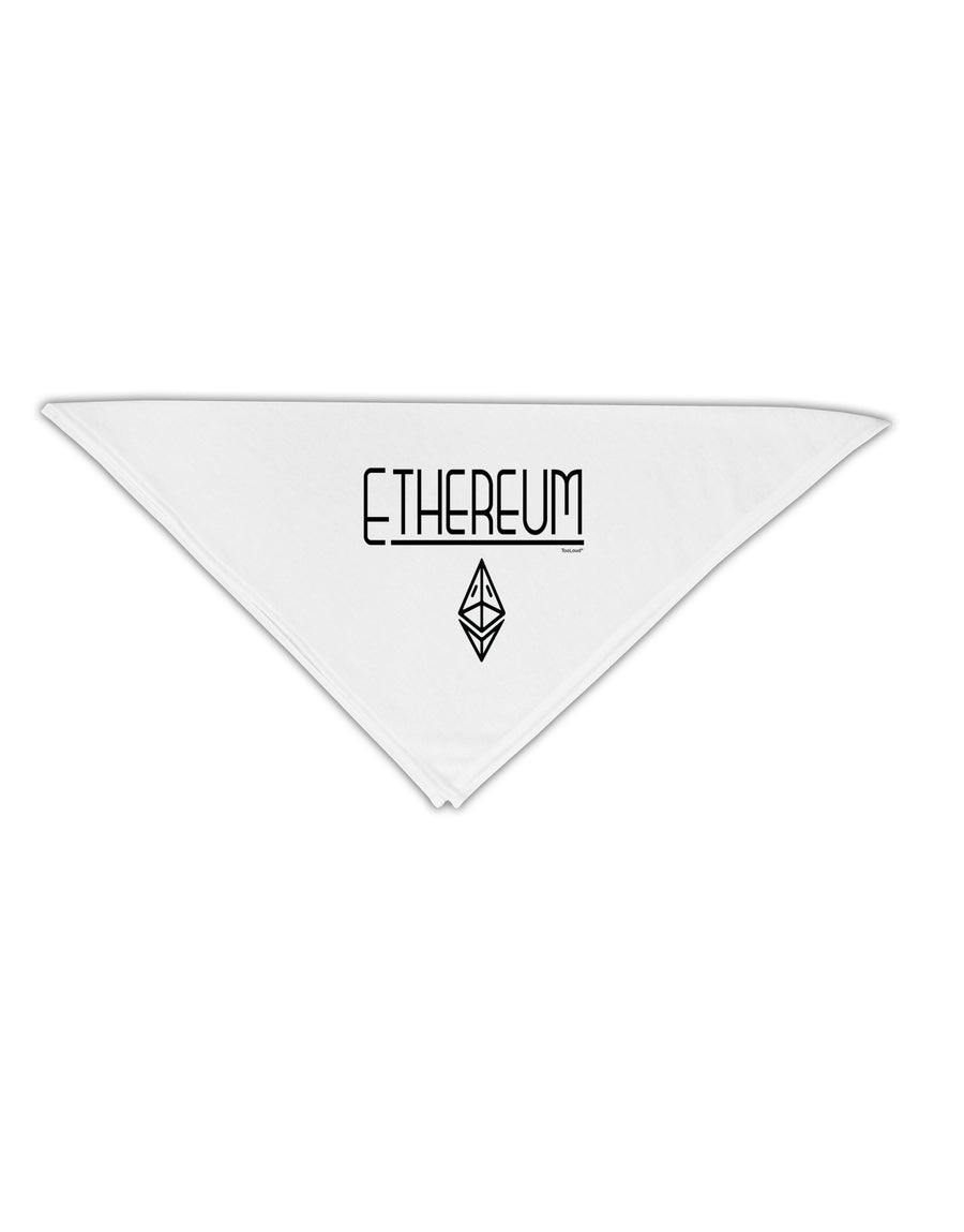 Ethereum with logo Adult 19 Inch Square Bandana-Bandanas-TooLoud-White-One-Size-Adult-Davson Sales