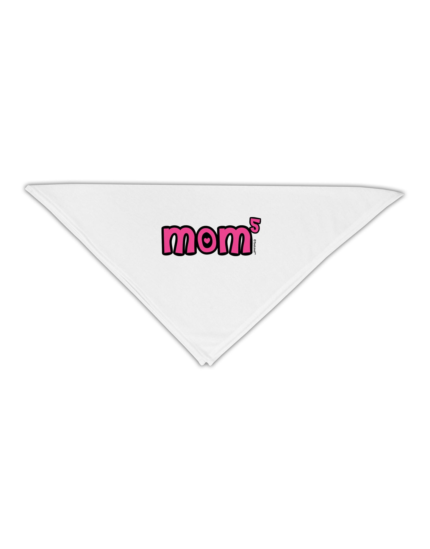 Mom to the Fifth Power - Cute Mom of 5 Design Adult 19" Square Bandana by TooLoud-Square Bandanas-TooLoud-White-One-Size-Adult-Davson Sales