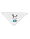 Happy Easter Bunny Face Adult 19 Inch Square Bandana-Bandanas-TooLoud-White-One-Size-Adult-Davson Sales