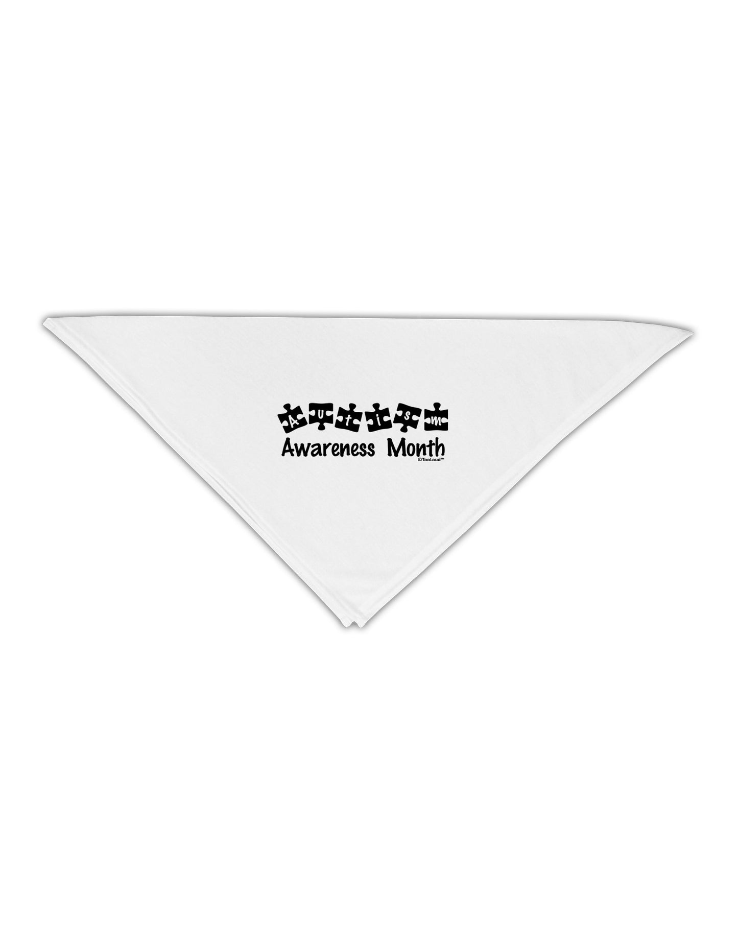 Autism Awareness Month - Puzzle Pieces Adult 19&#x22; Square Bandana by TooLoud-Square Bandanas-TooLoud-White-One-Size-Adult-Davson Sales