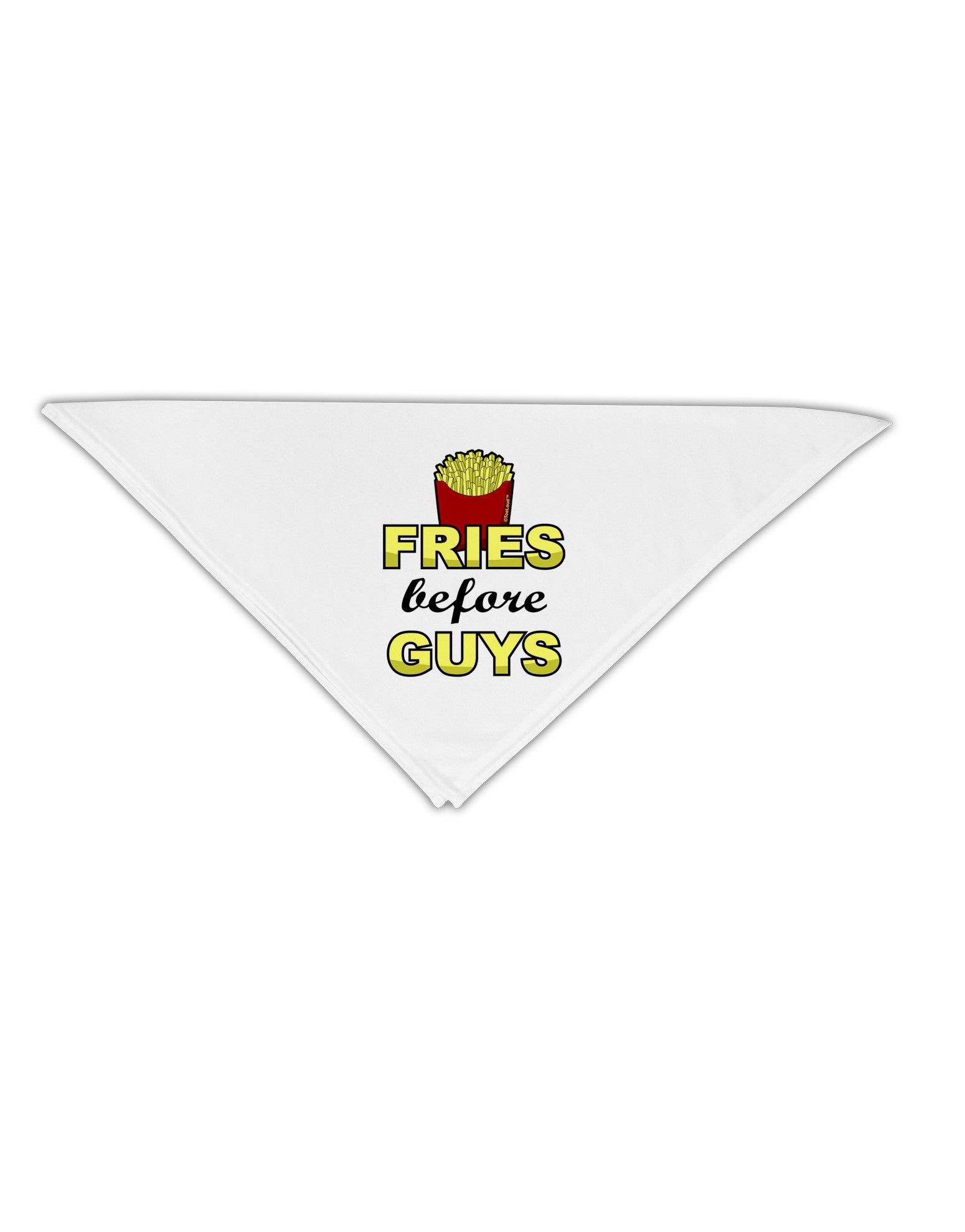 Fries Before Guys Adult 19&#x22; Square Bandana by TooLoud-Square Bandanas-TooLoud-White-One-Size-Adult-Davson Sales