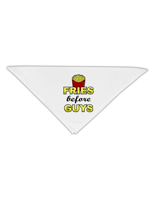 Fries Before Guys Adult 19&#x22; Square Bandana by TooLoud-Square Bandanas-TooLoud-White-One-Size-Adult-Davson Sales
