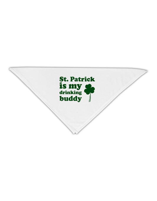 St Patrick is my Drinking Buddy Adult 19" Square Bandana-Square Bandanas-TooLoud-White-One-Size-Adult-Davson Sales