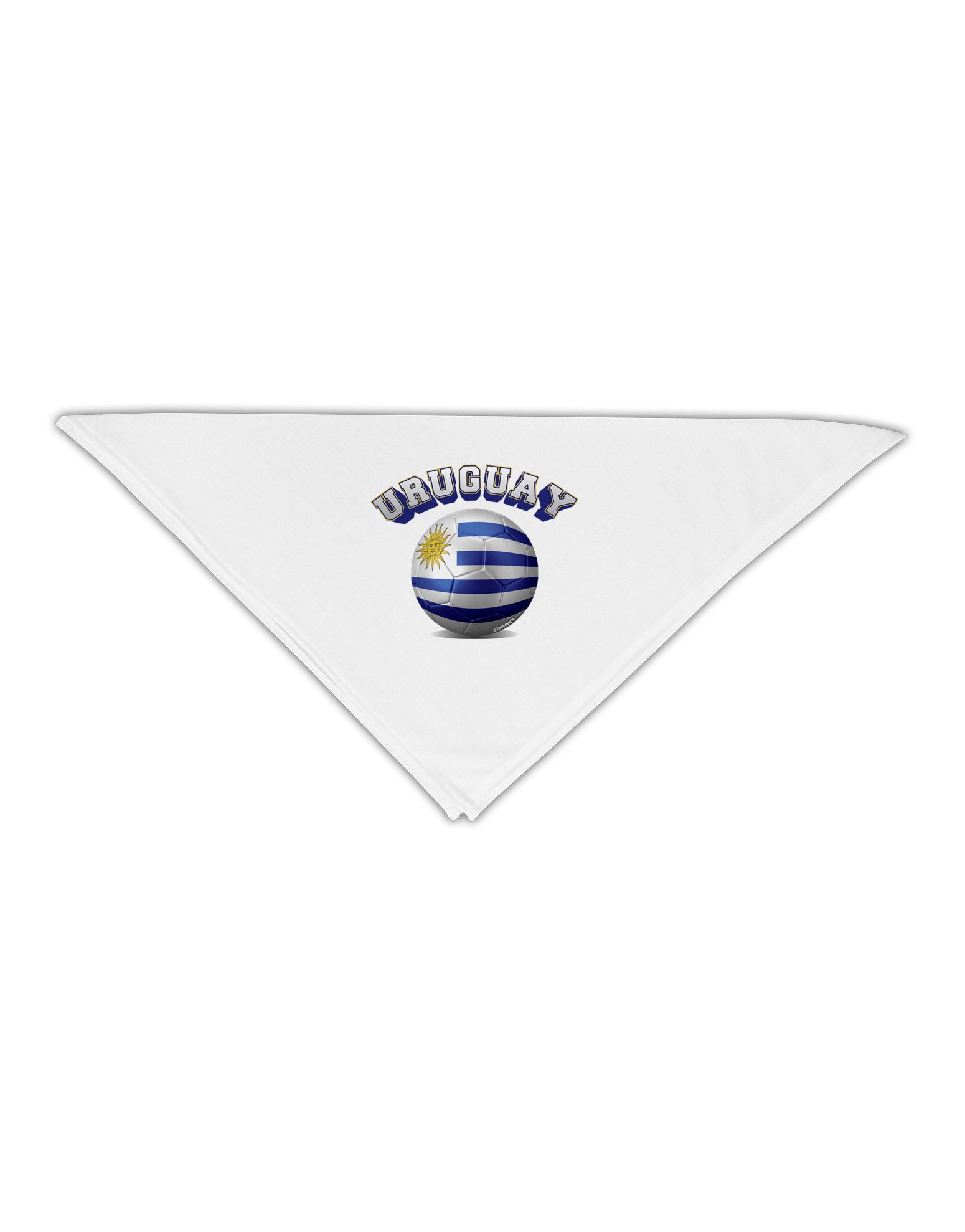 Soccer Ball Flag - Uruguay Adult 19" Square Bandana-Square Bandanas-TooLoud-White-One-Size-Adult-Davson Sales