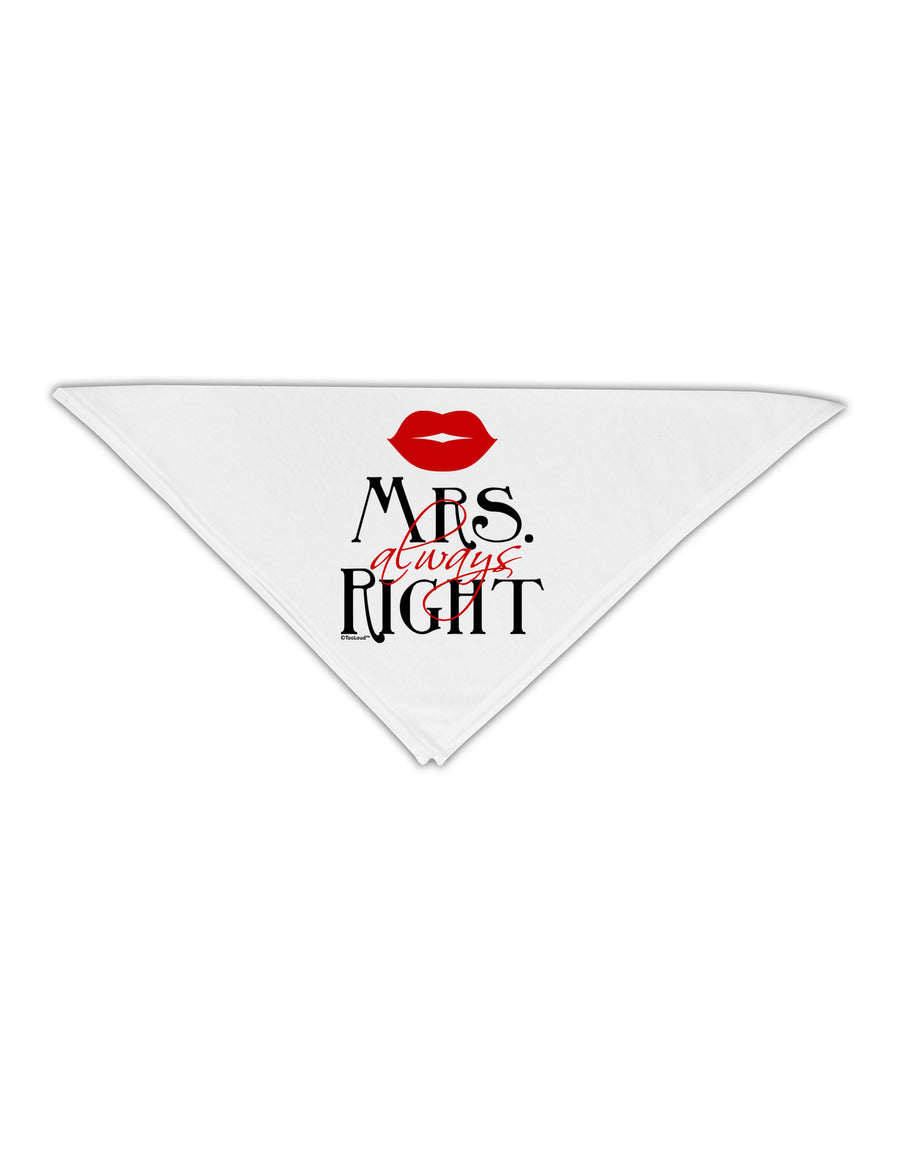 Mrs Always Right Adult 19&#x22; Square Bandana-Square Bandanas-TooLoud-White-One-Size-Adult-Davson Sales