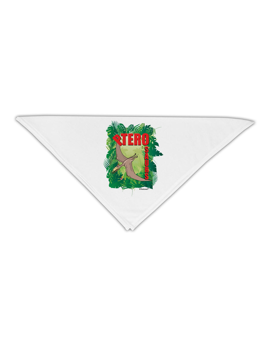 Pterosaurs - With Name Adult 19&#x22; Square Bandana by TooLoud-Square Bandanas-TooLoud-White-One-Size-Adult-Davson Sales