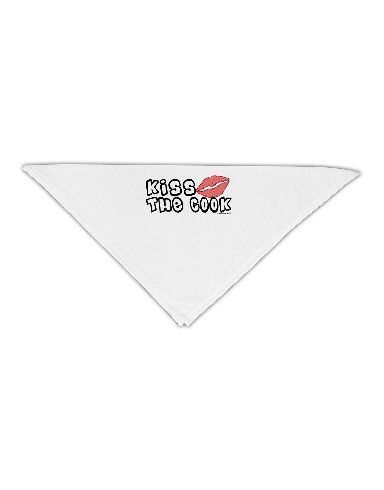 Kiss the Cook With Lips Adult 19&#x22; Square Bandana by TooLoud-Square Bandanas-TooLoud-White-One-Size-Adult-Davson Sales