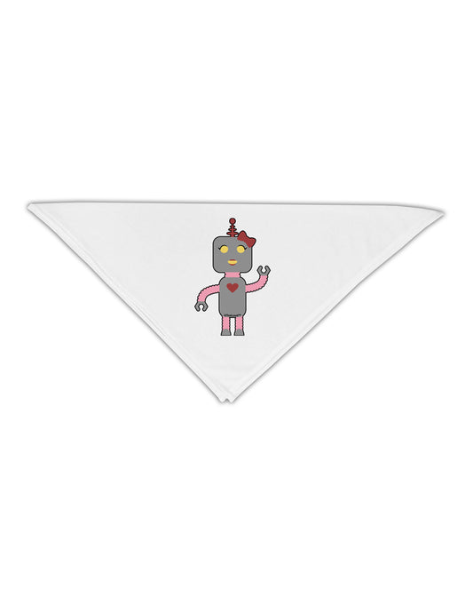 Cute Robot Female Adult 19&#x22; Square Bandana-Square Bandanas-TooLoud-White-One-Size-Adult-Davson Sales