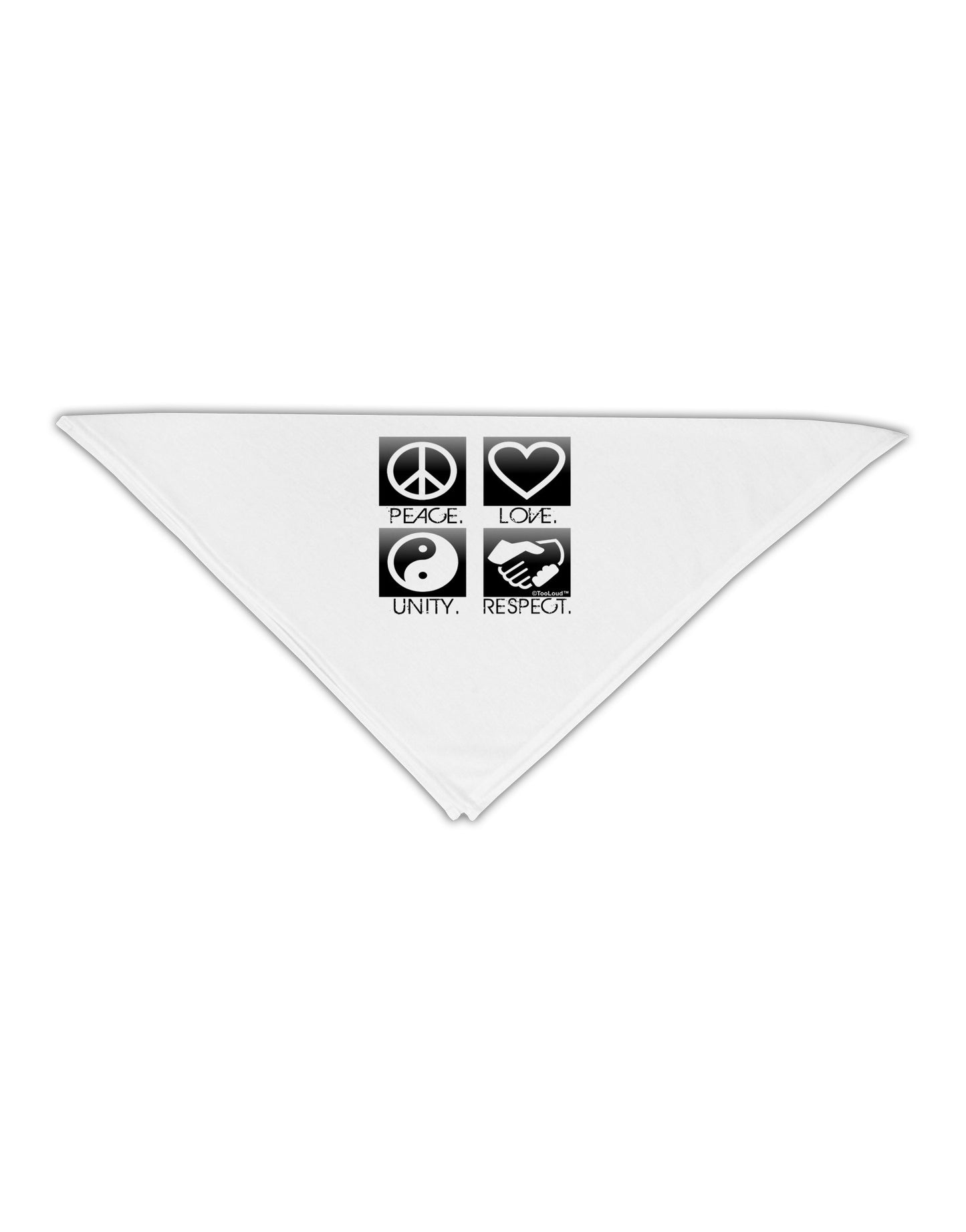 PLUR Squares BnW Adult 19" Square Bandana-Square Bandanas-TooLoud-White-One-Size-Adult-Davson Sales