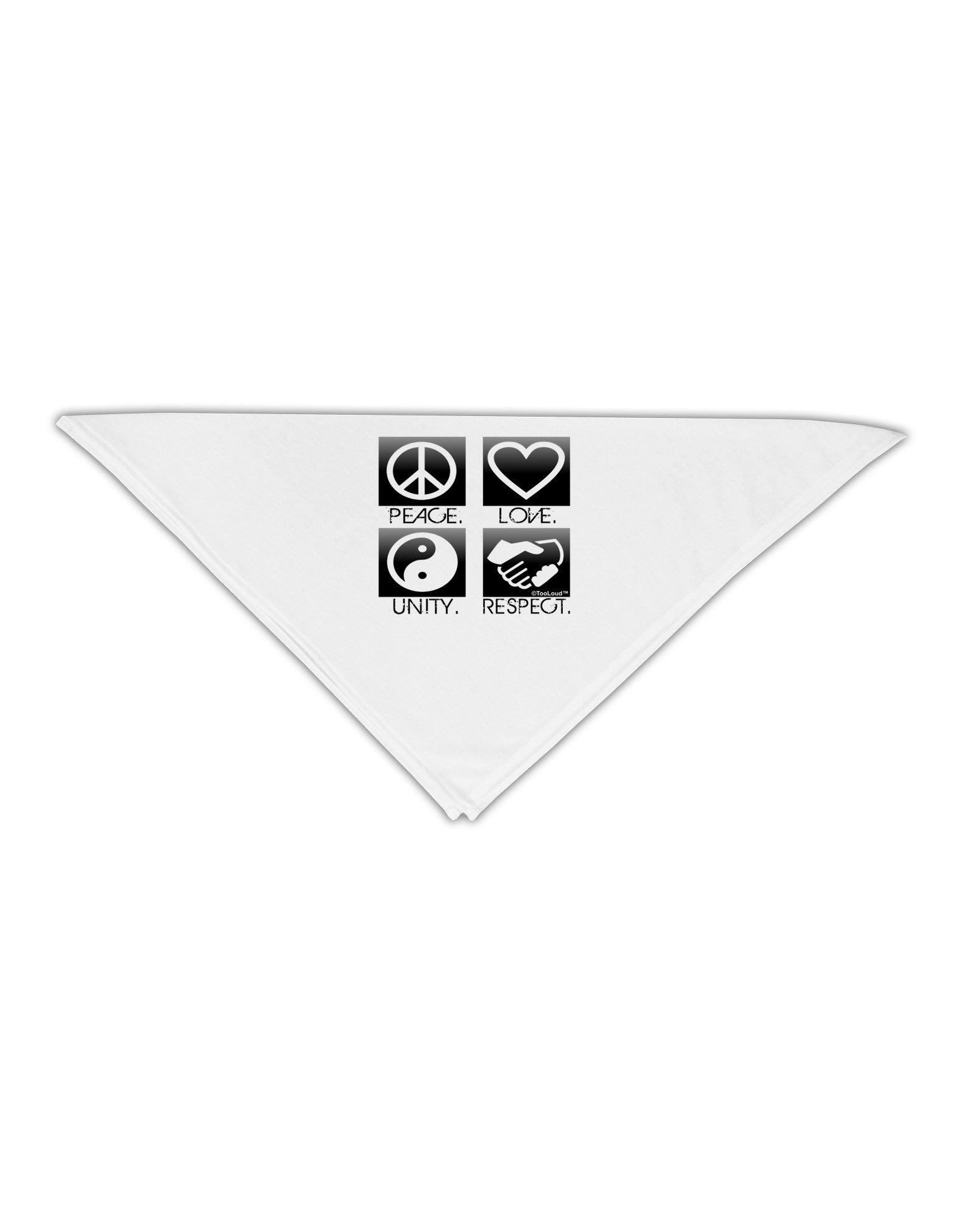 PLUR Squares BnW Adult 19" Square Bandana-Square Bandanas-TooLoud-White-One-Size-Adult-Davson Sales