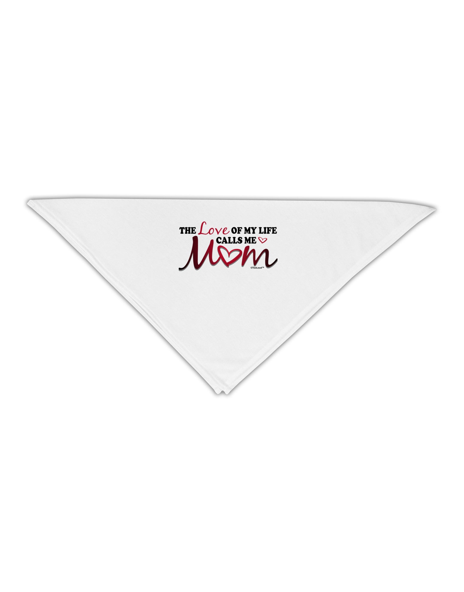 Love Of My Life - Mom Adult 19" Square Bandana-Square Bandanas-TooLoud-White-One-Size-Adult-Davson Sales