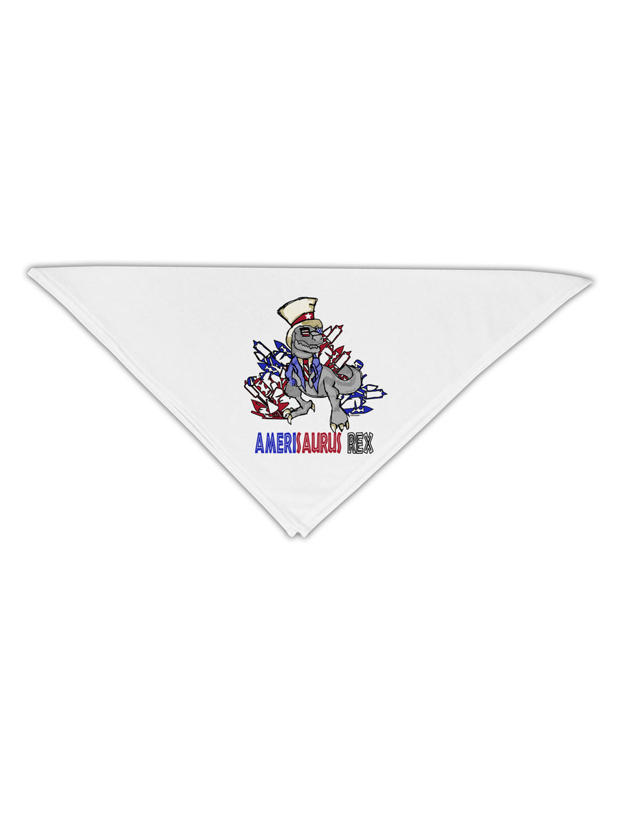 TooLoud AMERISAURUS REX Adult 19 Inch Square Bandana-Bandanas-TooLoud-White-One-Size-Adult-Davson Sales