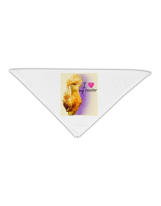 I Heart My Rooster Adult 19" Square Bandana-Square Bandanas-TooLoud-White-One-Size-Adult-Davson Sales