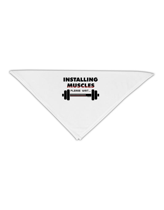 Installing Muscles Adult 19&#x22; Square Bandana-Square Bandanas-TooLoud-White-One-Size-Adult-Davson Sales