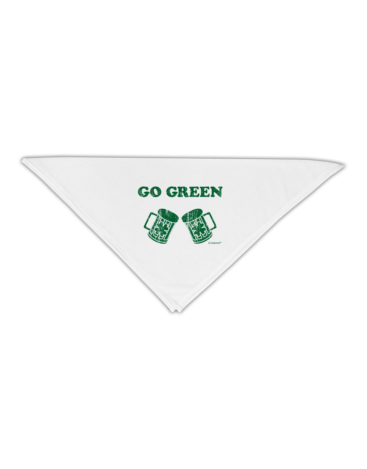 Go Green - St. Patrick's Day Green Beer Adult 19&#x22; Square Bandana by TooLoud-Square Bandanas-TooLoud-White-One-Size-Adult-Davson Sales