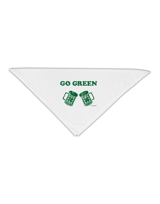 Go Green - St. Patrick's Day Green Beer Adult 19&#x22; Square Bandana by TooLoud-Square Bandanas-TooLoud-White-One-Size-Adult-Davson Sales
