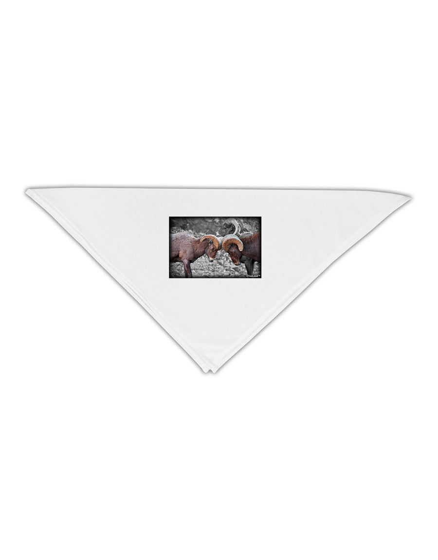 CO Bighorn Head Butt Desaturated Adult 19&#x22; Square Bandana-Square Bandanas-TooLoud-White-One-Size-Adult-Davson Sales