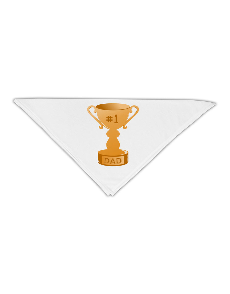 Number One Dad Trophy Adult 19&#x22; Square Bandana-Square Bandanas-TooLoud-White-One-Size-Adult-Davson Sales