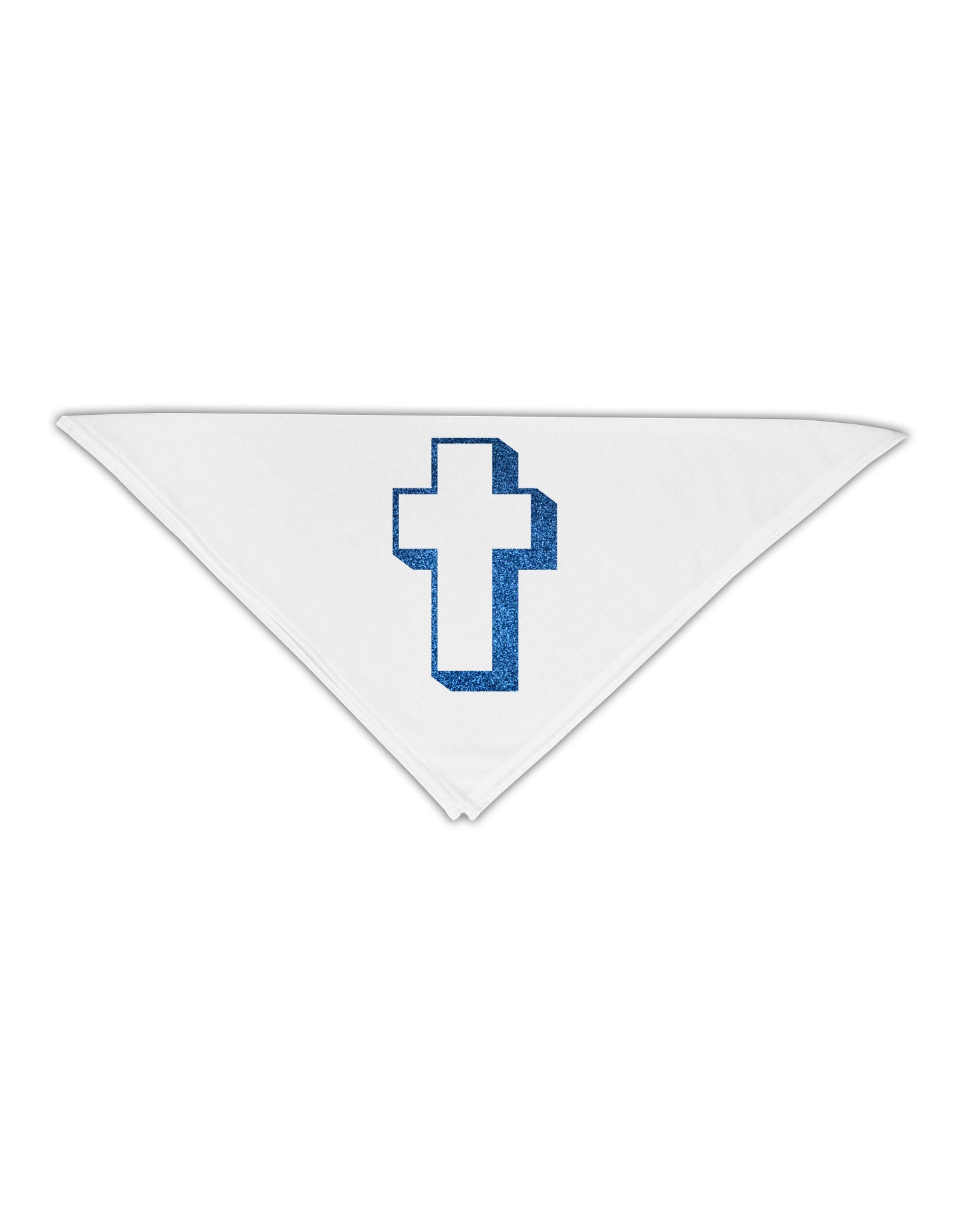 Simple Cross Design Glitter - Blue Adult 19" Square Bandana by TooLoud-Square Bandanas-TooLoud-White-One-Size-Adult-Davson Sales