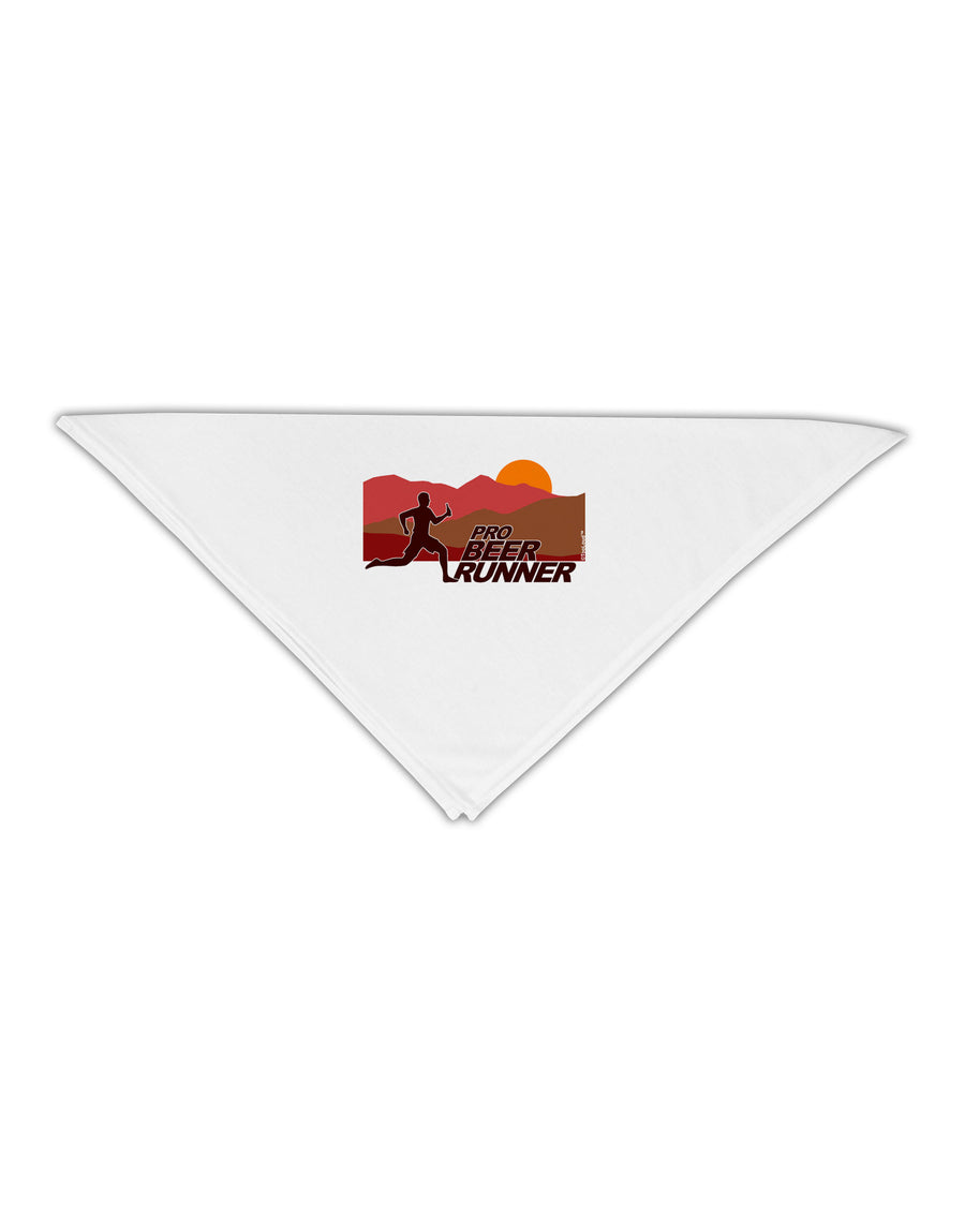 Pro Beer Runner Man Adult 19" Square Bandana-Square Bandanas-TooLoud-White-One-Size-Adult-Davson Sales