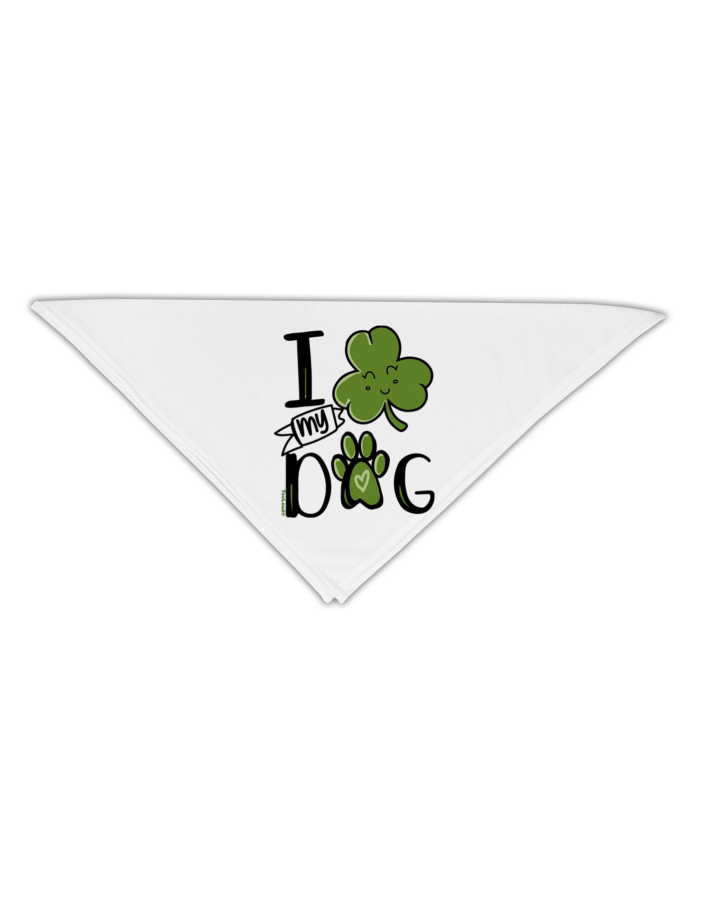 I Shamrock my Dog Adult 19 Inch Square Bandana-Bandanas-TooLoud-White-One-Size-Adult-Davson Sales