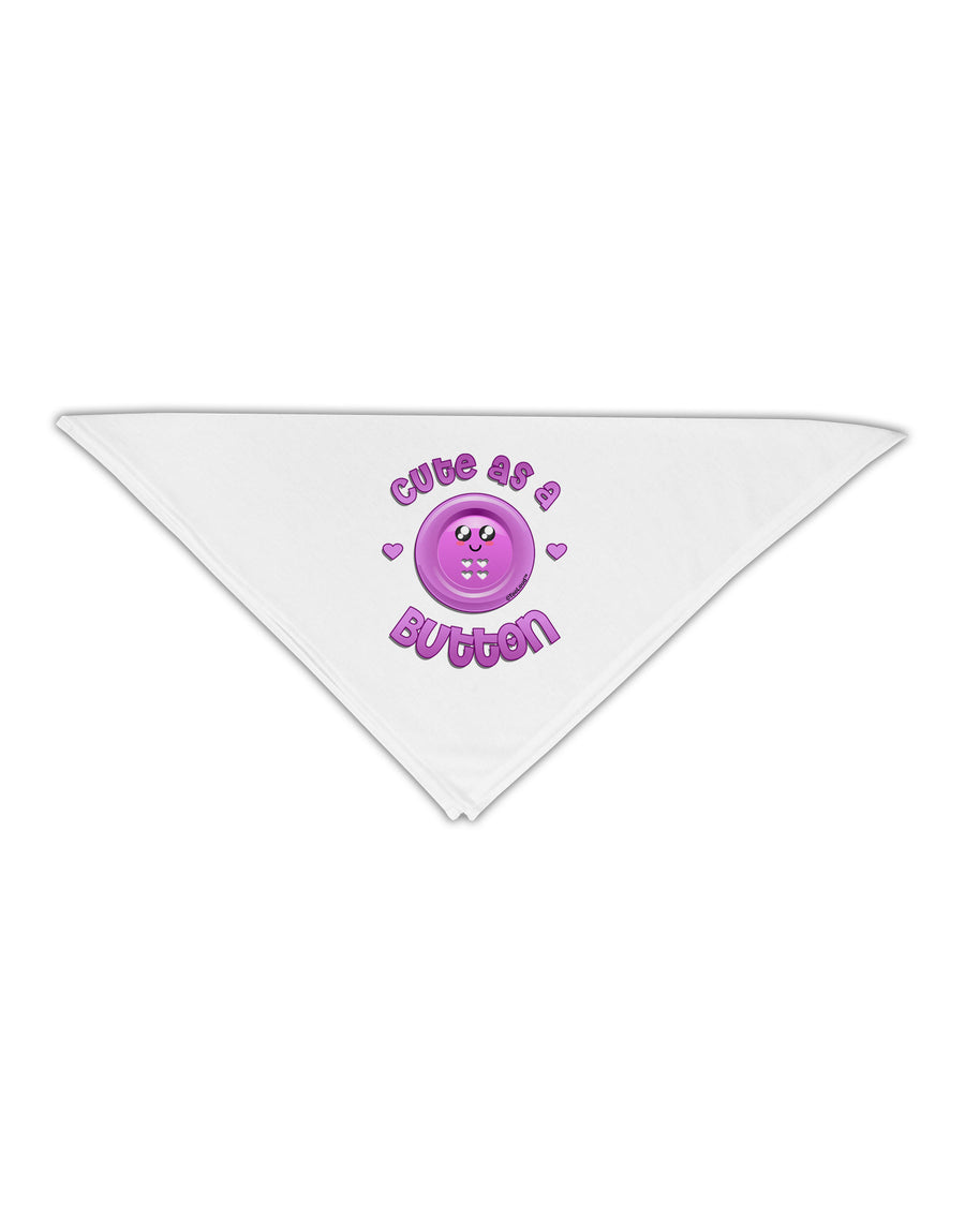 Cute As A Button Smiley Face Adult 19" Square Bandana-Square Bandanas-TooLoud-White-One-Size-Adult-Davson Sales