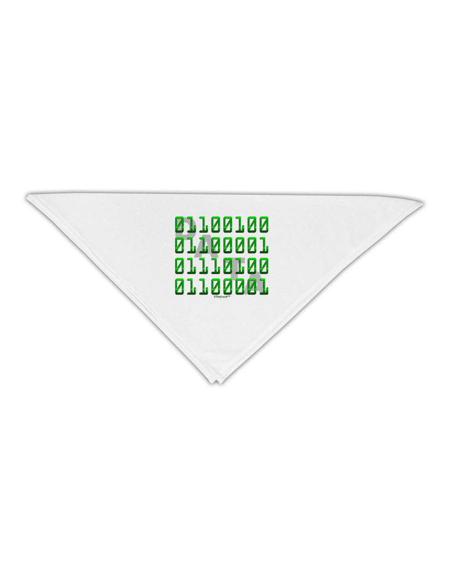 Binary Data Green Adult 19&#x22; Square Bandana-Square Bandanas-TooLoud-White-One-Size-Adult-Davson Sales