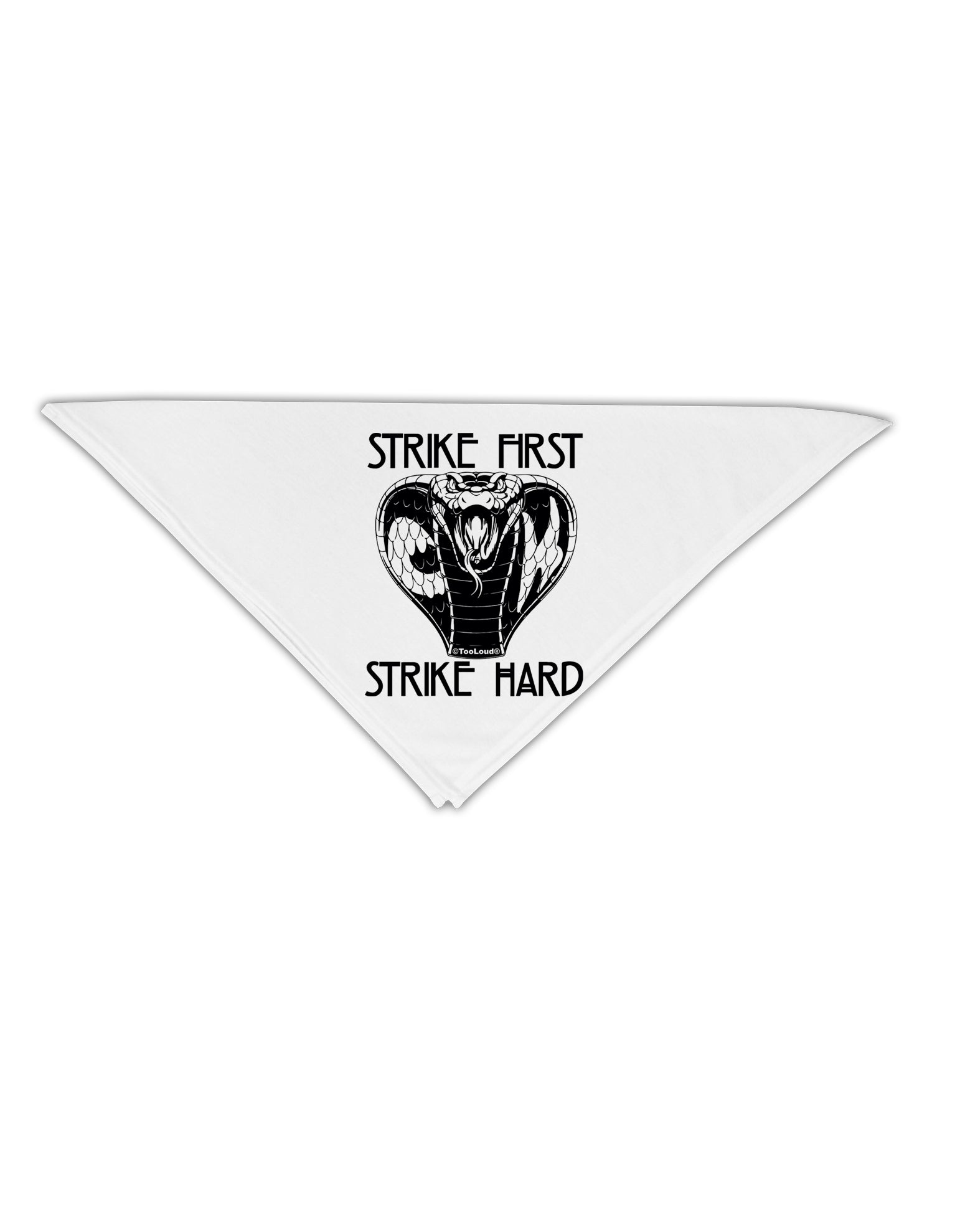 Strike First Strike Hard Cobra Adult 19 Inch Square Bandana-Bandanas-TooLoud-White-One-Size-Adult-Davson Sales