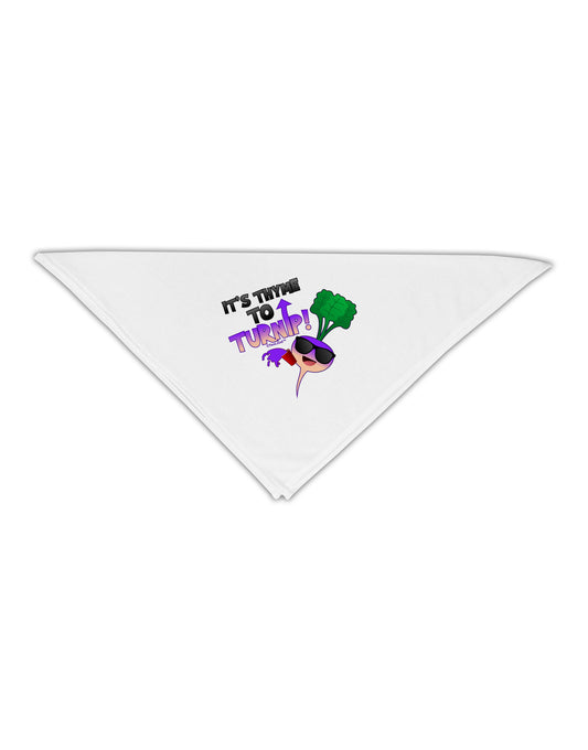 It's Thyme To Turnip Adult 19&#x22; Square Bandana-Square Bandanas-TooLoud-White-One-Size-Adult-Davson Sales