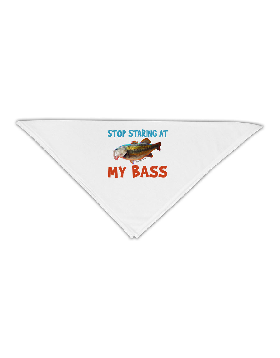 Stop Staring At My Bass Adult 19&#x22; Square Bandana-Square Bandanas-TooLoud-White-One-Size-Adult-Davson Sales