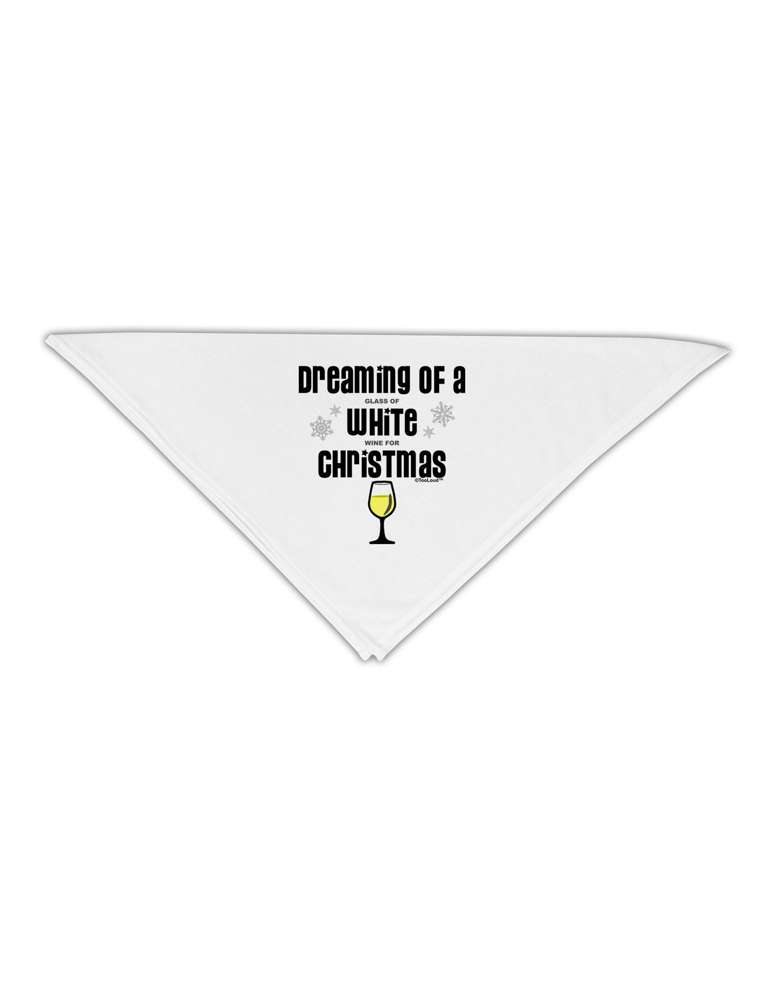 White Wine For Christmas Adult 19" Square Bandana-Square Bandanas-TooLoud-White-One-Size-Adult-Davson Sales