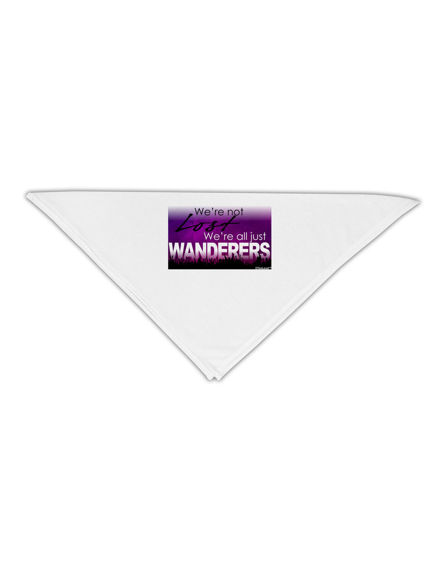 TooLoud We're All Just Wanderers Adult 19&#x22; Square Bandana-Square Bandanas-TooLoud-White-One-Size-Adult-Davson Sales