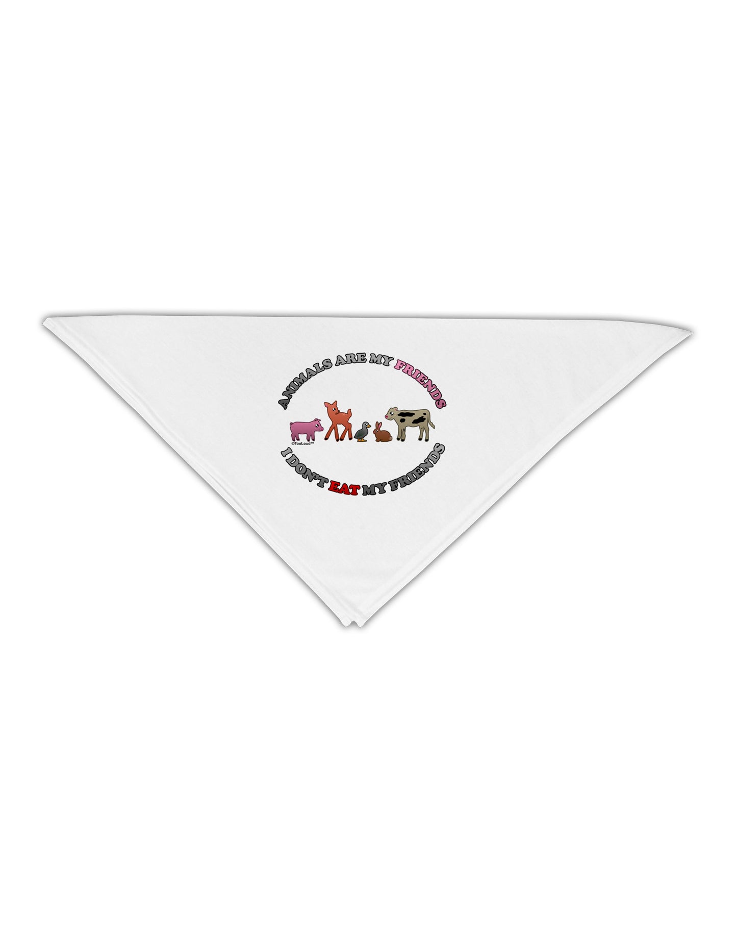 I Don't Eat My Friends Adult 19&#x22; Square Bandana-Square Bandanas-TooLoud-White-One-Size-Adult-Davson Sales