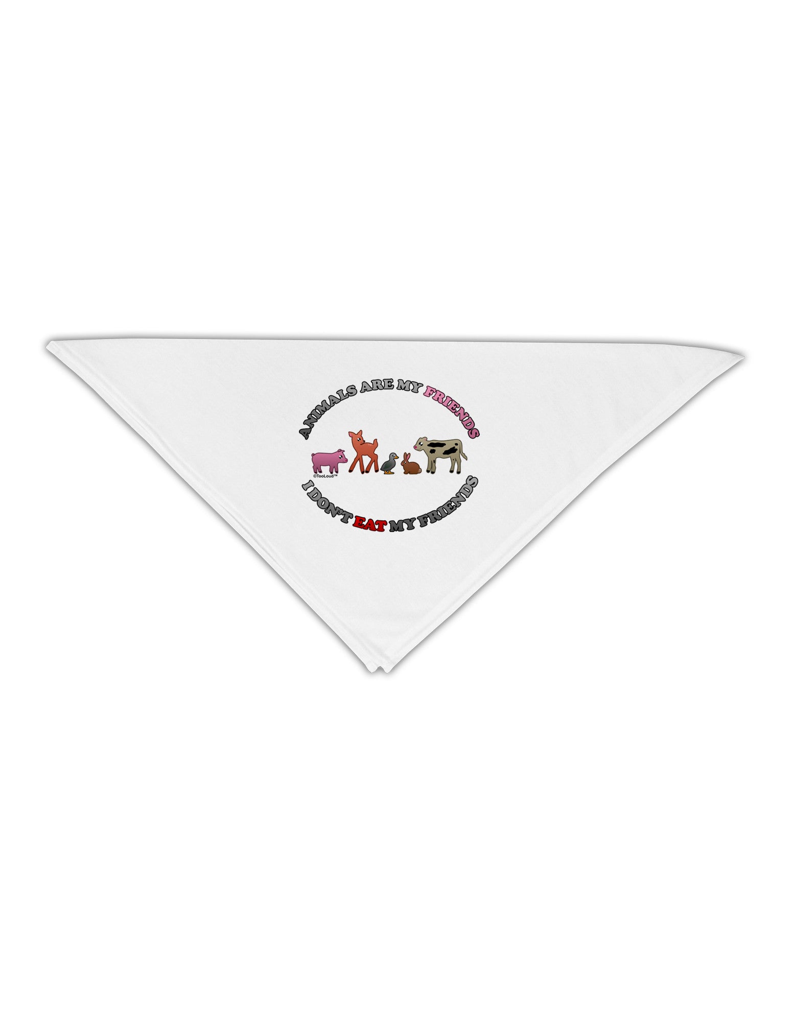 I Don't Eat My Friends Adult 19&#x22; Square Bandana-Square Bandanas-TooLoud-White-One-Size-Adult-Davson Sales