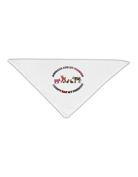 I Don't Eat My Friends Adult 19&#x22; Square Bandana-Square Bandanas-TooLoud-White-One-Size-Adult-Davson Sales