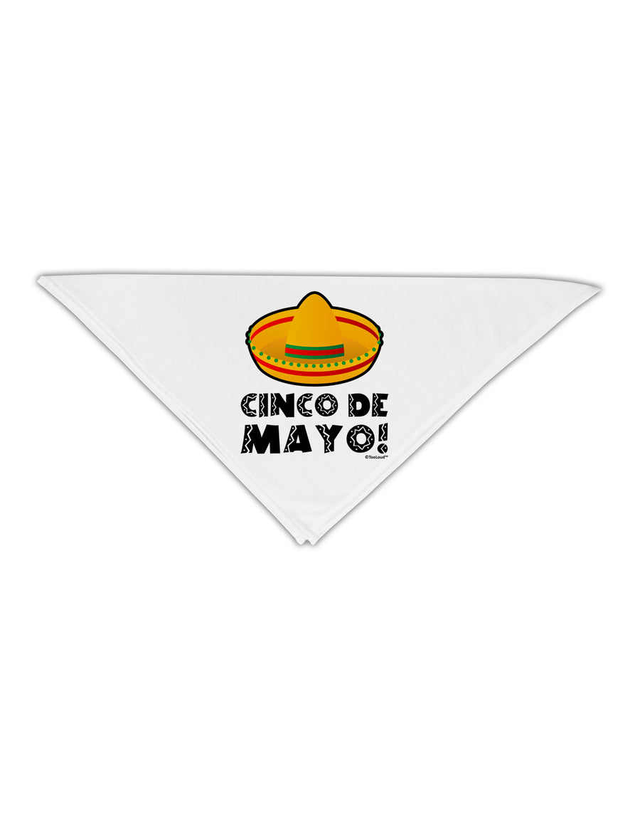 Sombrero Design - Cinco de Mayo Adult 19&#x22; Square Bandana by TooLoud-Square Bandanas-TooLoud-White-One-Size-Adult-Davson Sales