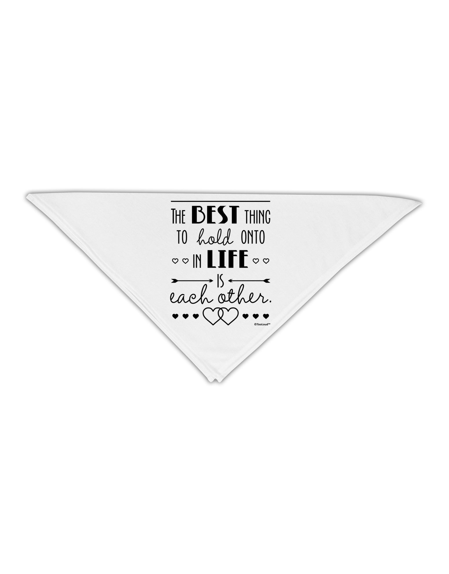 The Best Thing to Hold Onto in Life is Each Other Adult 19&#x22; Square Bandana-Square Bandanas-TooLoud-White-One-Size-Adult-Davson Sales