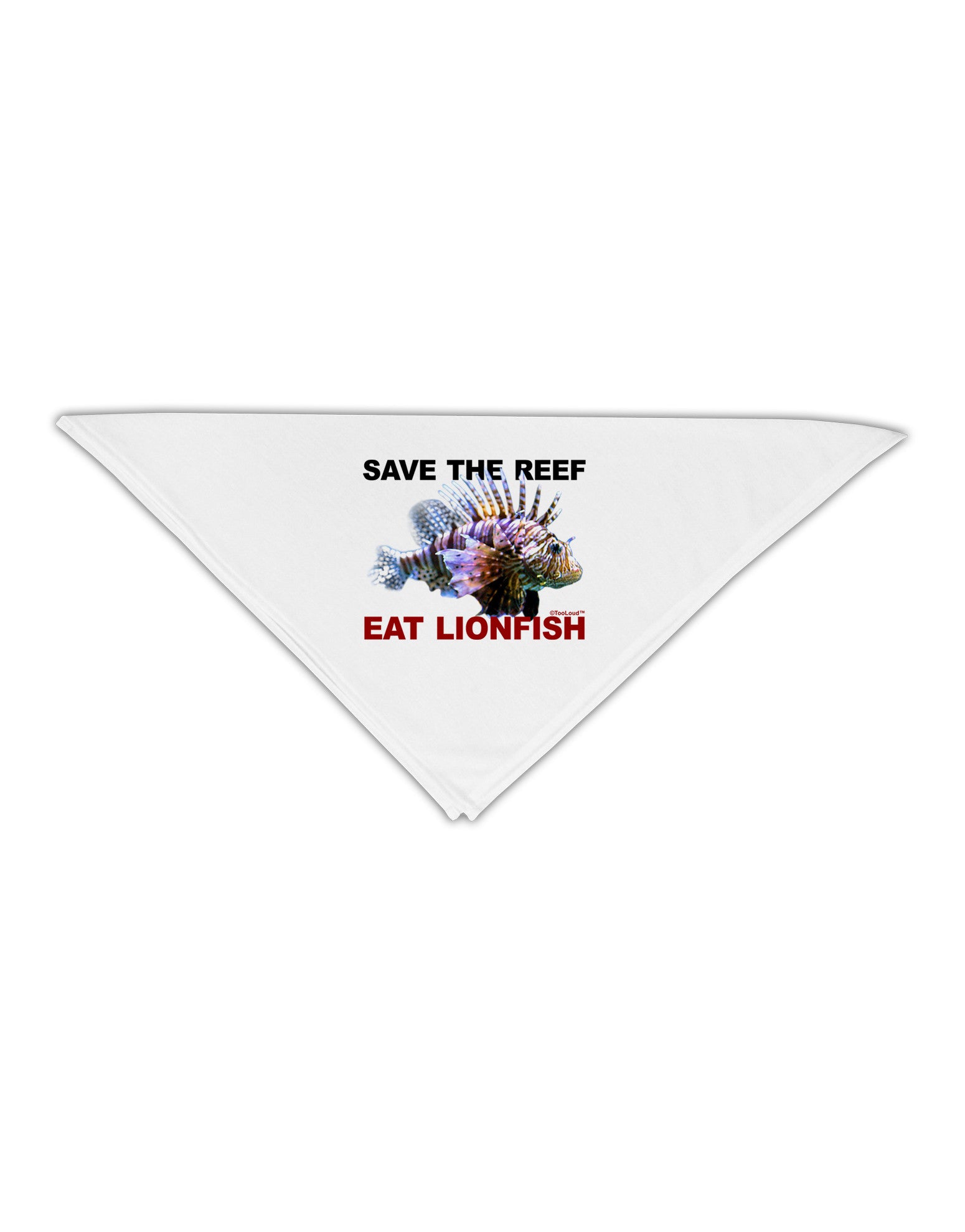 Save the Reef - Eat Lionfish Adult 19" Square Bandana-Square Bandanas-TooLoud-White-One-Size-Adult-Davson Sales